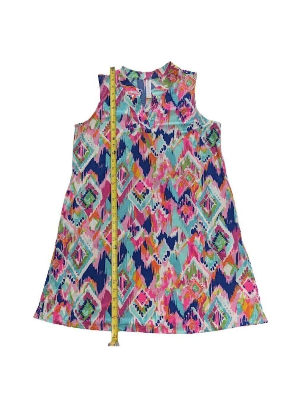 Good Scarlett “Lizzy” Chevron Waves Tank Dress — Vacation Beachwear *Size Small - Picture 2 of 9